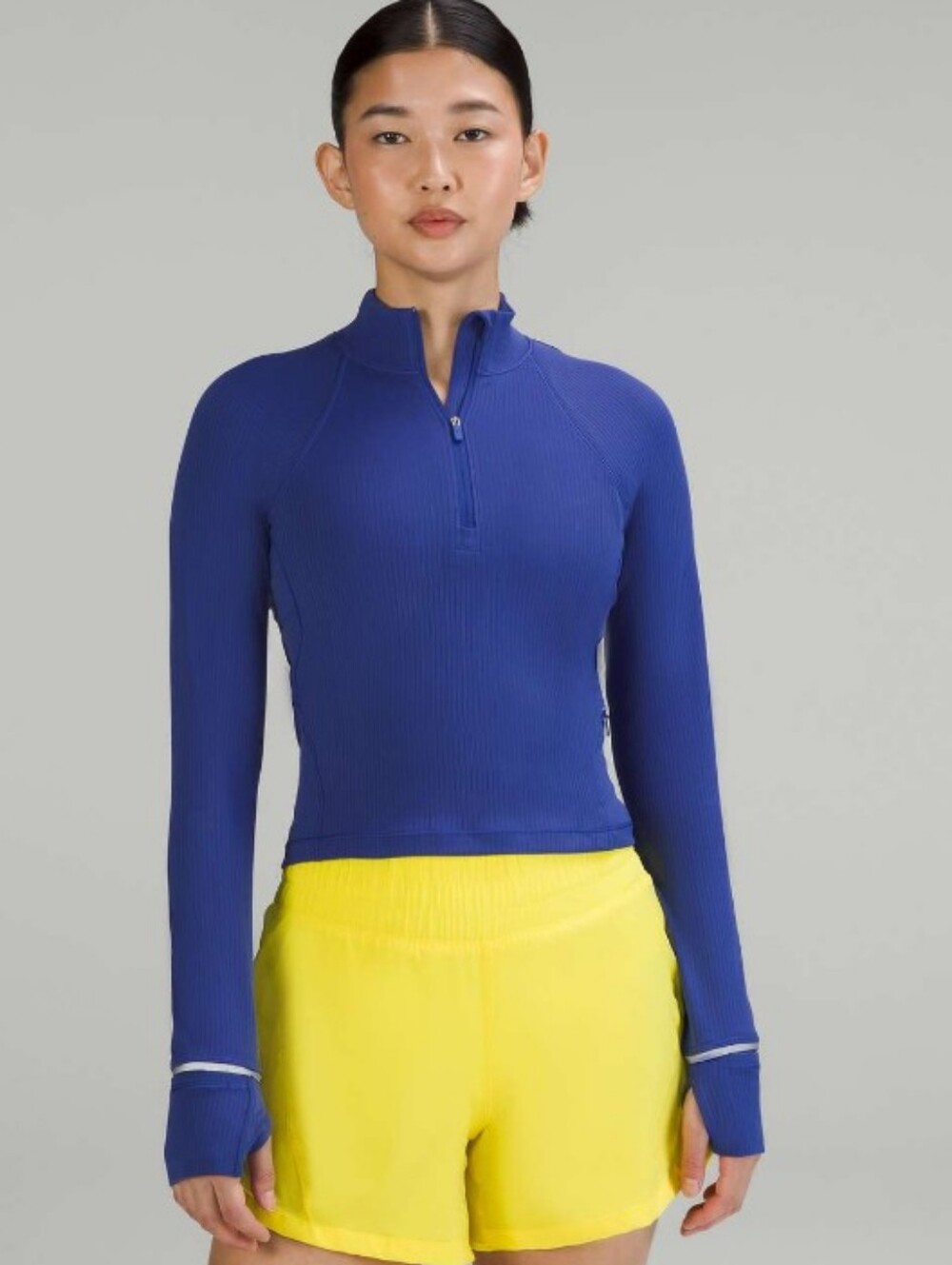 Lululemon It's Rulu Run Cropped Half Zip *Ribbed